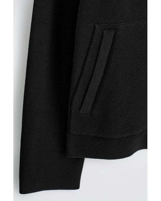 COS Black Double-Faced Wool Knitted Jacket for men