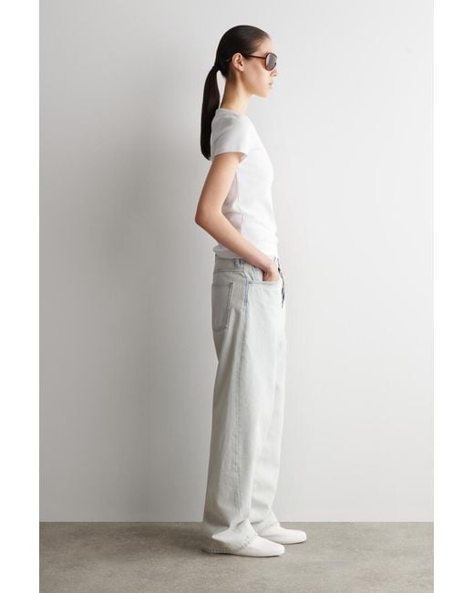 COS White Canvas Plimsoll Trainers