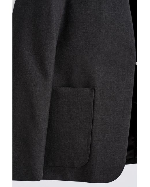 COS Black Collarless Wool Blazer for men