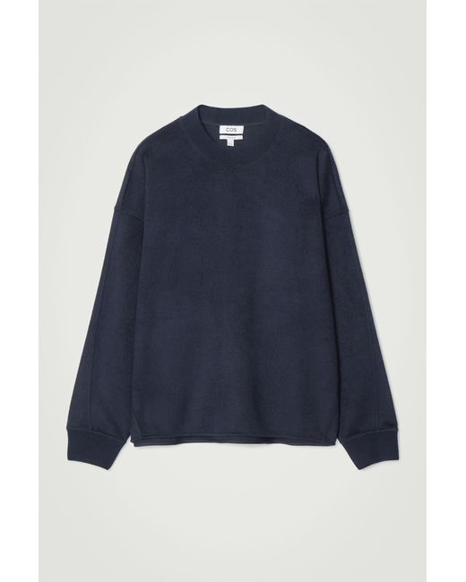 COS Blue Oversized Merino-wool Jersey Sweater for men