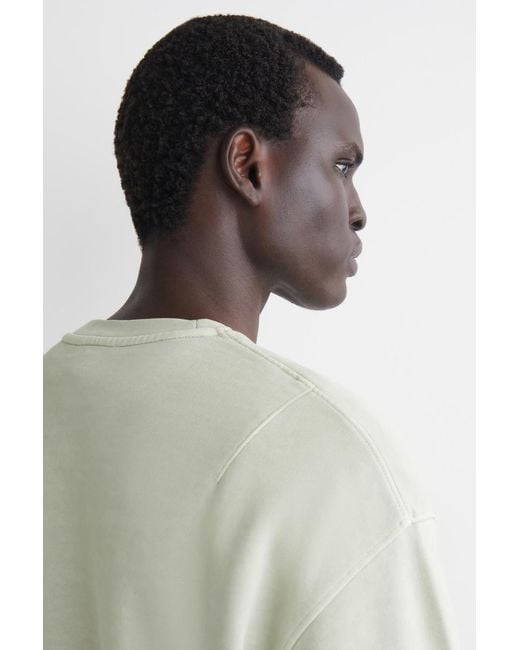 COS White Washed-Cotton Sweatshirt for men