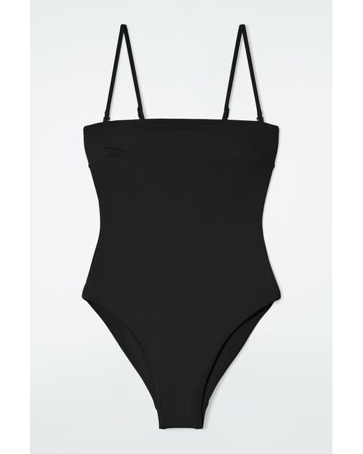 COS Black Bandeau Swimsuit
