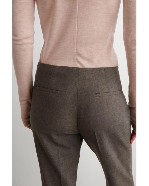 COS Gray Slim Wool-Blend Trousers