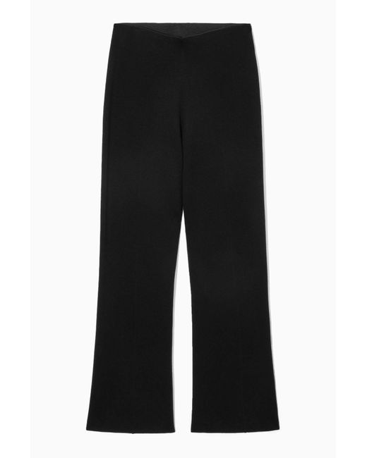 COS Black Milano-knit Trousers