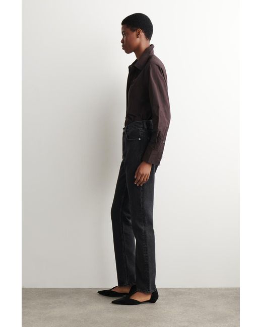 COS Black Pipeline Slim-Leg Jeans