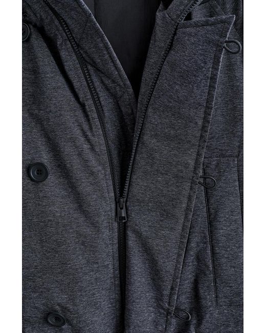 COS Blue Technical Hooded Down Parka for men