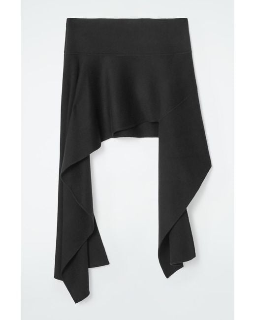 COS Black The Double-Faced Asymmetric Skirt