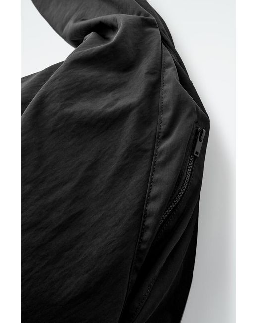 COS Black Kite Oversized Shoulder Bag
