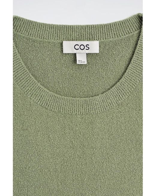 COS Green Bouclé-Knit Tank Top for men