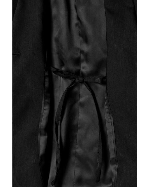 COS Black Slim Linen Waistcoat
