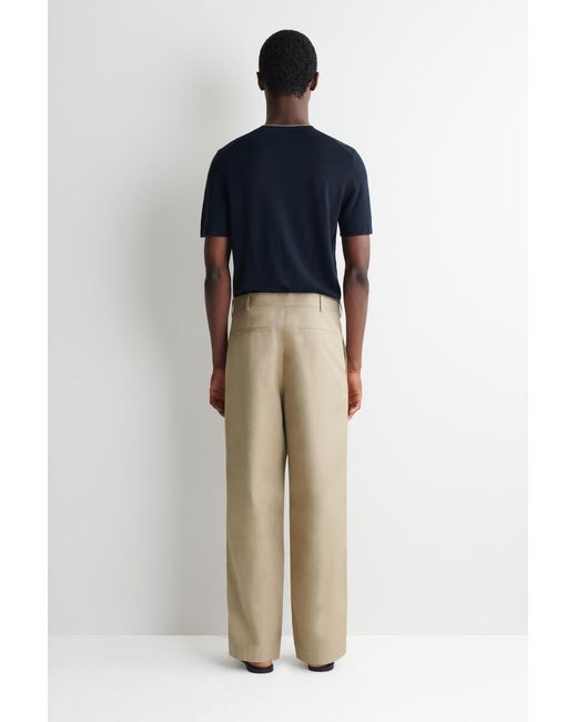 COS Natural Cotton Relaxed-Fit Wide-Leg Chinos for men