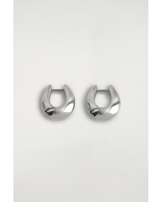 COS Multicolor Domed Mini Hoop Earrings