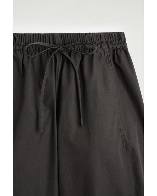 COS Gray Elasticated Barrel-Leg Pants