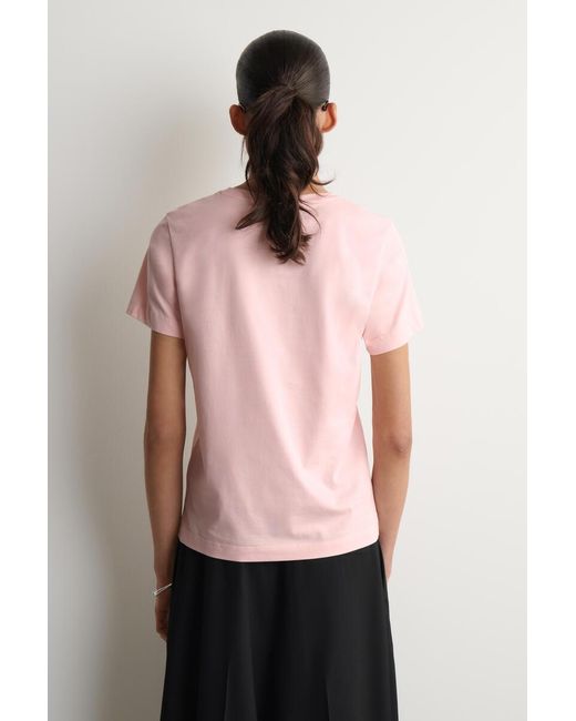 COS Pink Cotton Crew-Neck T-Shirt
