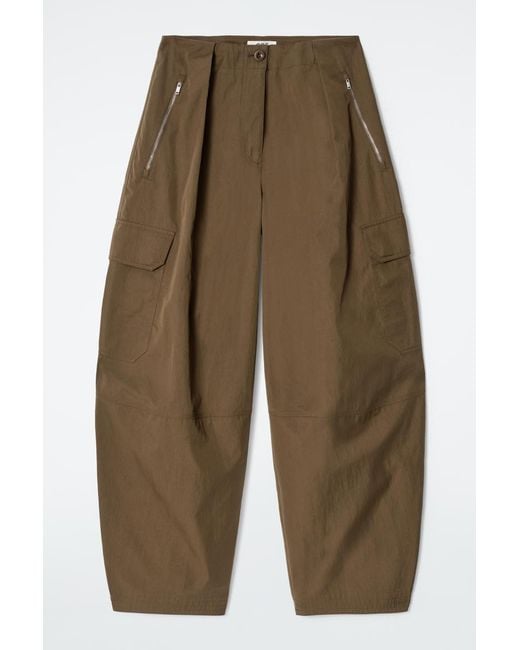 COS Green Utility Barrel-leg Trousers