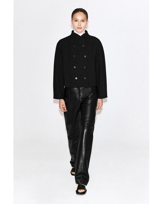 COS Black Sculpted Stand-Collar Jacket