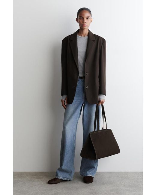 COS Black Mules Aus Ponyhaar