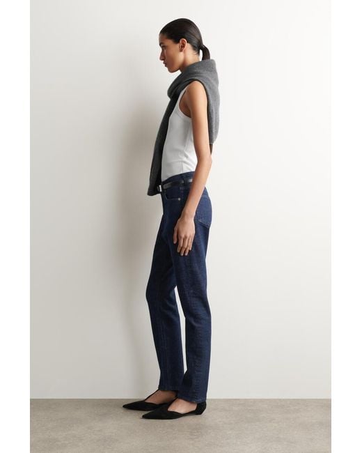 COS Blue Flute Slim-Leg Jeans