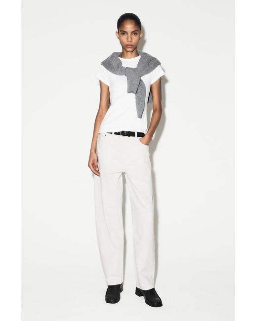 COS White Slim Cotton T-Shirt
