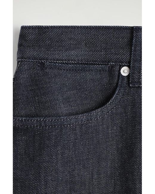 COS Gray Barrel-Leg Denim Pants