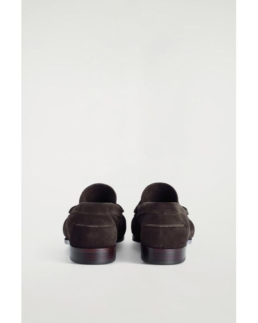 COS White Split Suede Moccasin Loafers