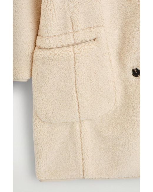 COS Natural Longline Teddy Jacket