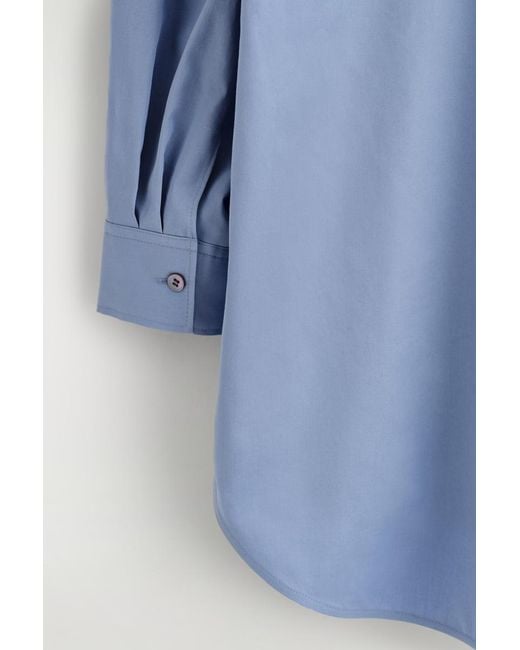 COS Blue Sculptural Cotton Shirt