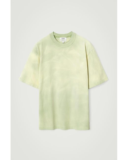 COS Yellow Oversized Acid-wash Cotton T-shirt for men