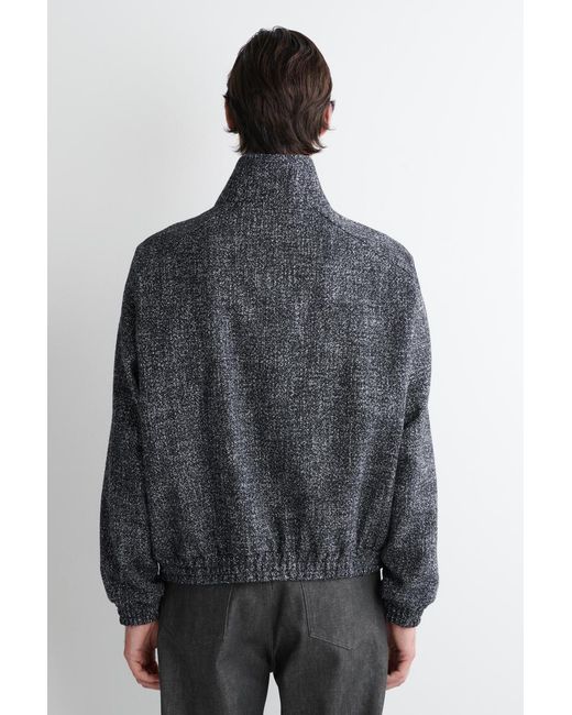 COS Gray Tweed Track Jacket for men