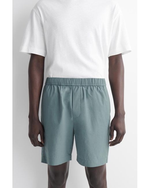 COS Blue Elasticated Cotton Shorts for men