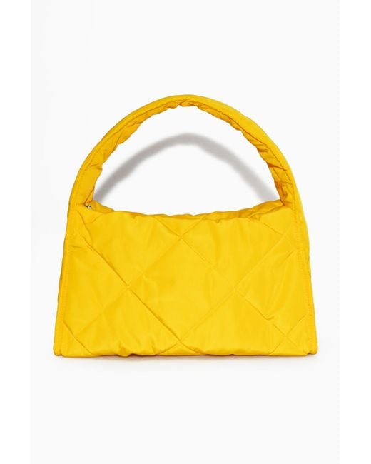 COS Diamond-quilted Shoulder Bag in Yellow | Lyst