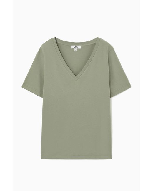 COS Green 24/7 V-neck T-shirt