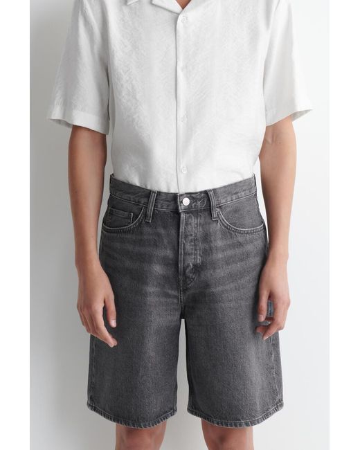 COS Gray Rider Relaxed-Fit Denim Shorts for men