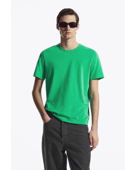 COS Green Brushed Lightweight T-shirt for men