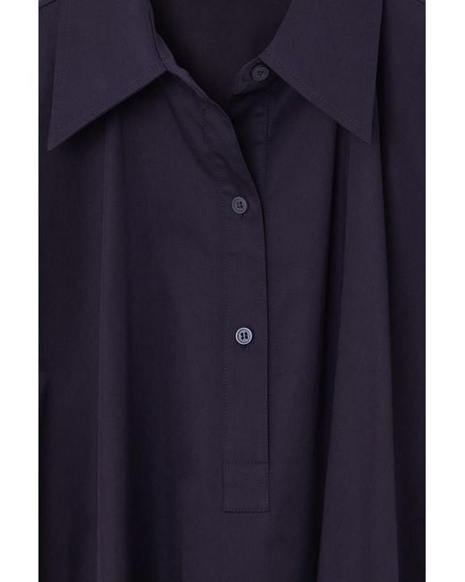COS Blue Oversized Midi Shirt Dress
