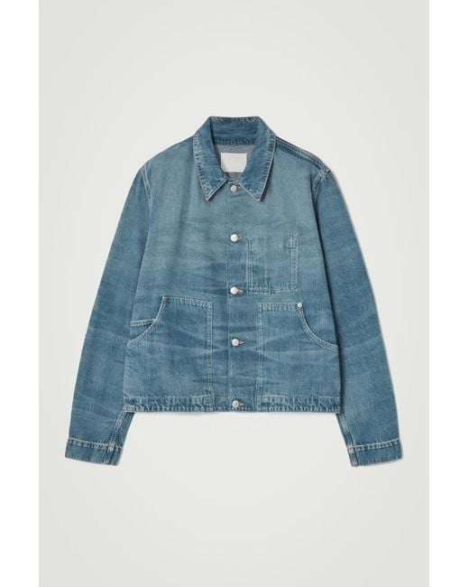 COS Blue Relaxed Denim Jacket for men
