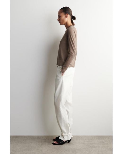 COS Natural Layered Knit Long-Sleved Top