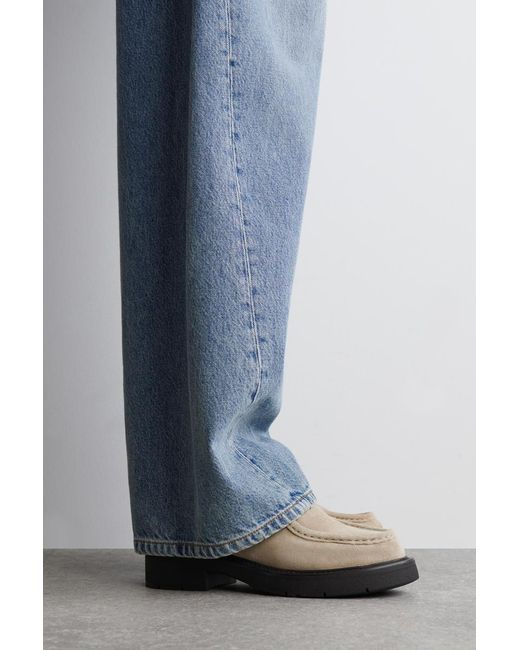 COS Natural Lace-Up Suede Ankle Boots