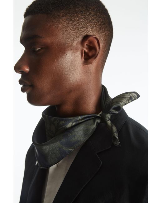 black silk neck scarf