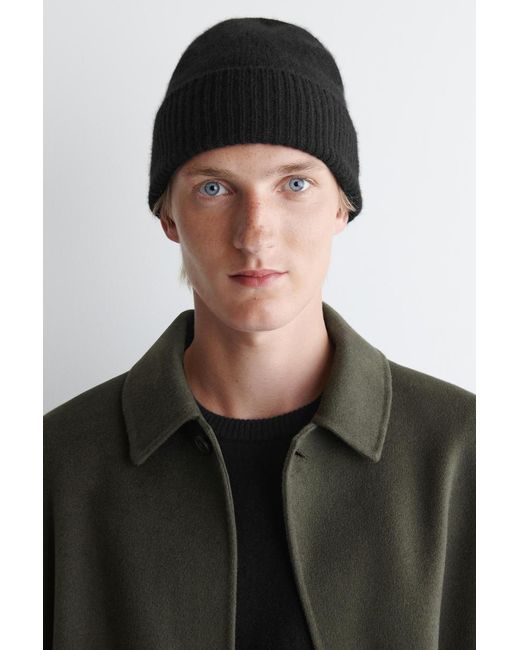 COS Black Pure Cashmere Beanie