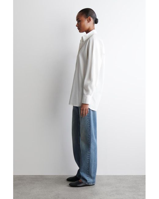 COS White Rounded Pima Cotton Shirt
