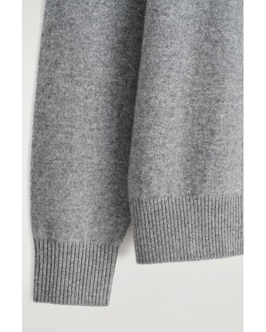 COS Gray Pure Cashmere Jumper for men