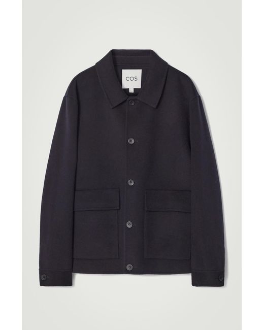 COS Blue Double-faced Wool Jacket for men