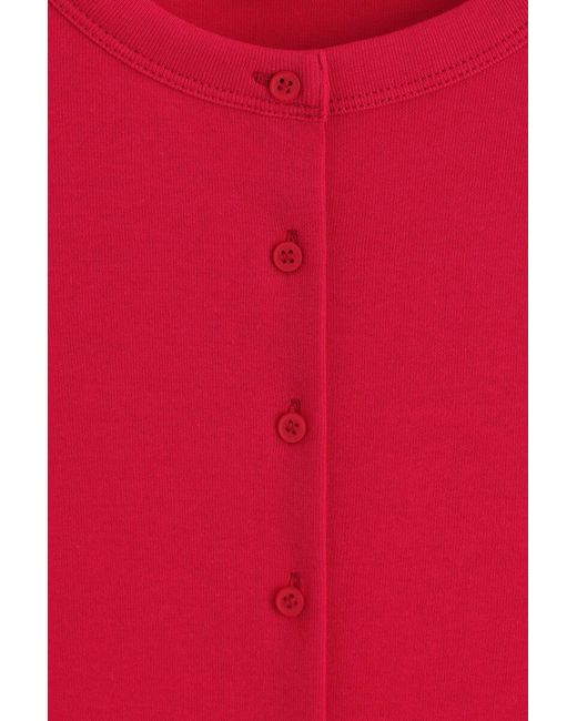 COS Red Jersey Cardigan Top