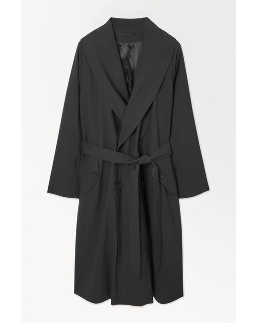 COS Black The Technical Wool-blend Trench Coat for men