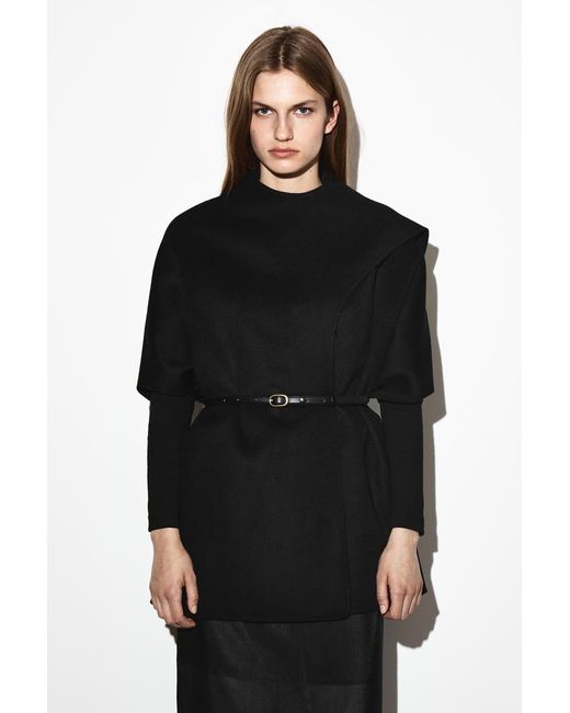 COS Black Schal-Cape Aus Doubleface-Wolle