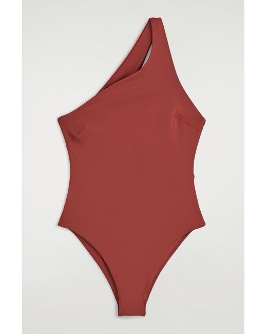 COS Red One-shoulder Swimsuit