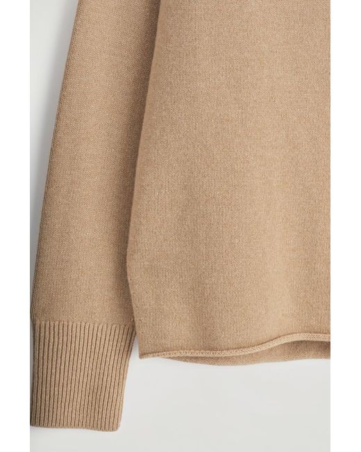 COS Natural Merino Wool Polo Sweater
