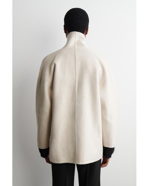 COS Natural Double-Faced Wool Pea Jacket