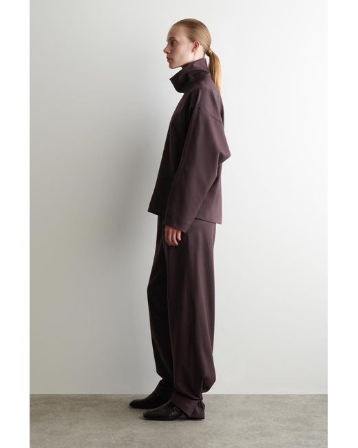 COS Red Wool-Flannel Pants